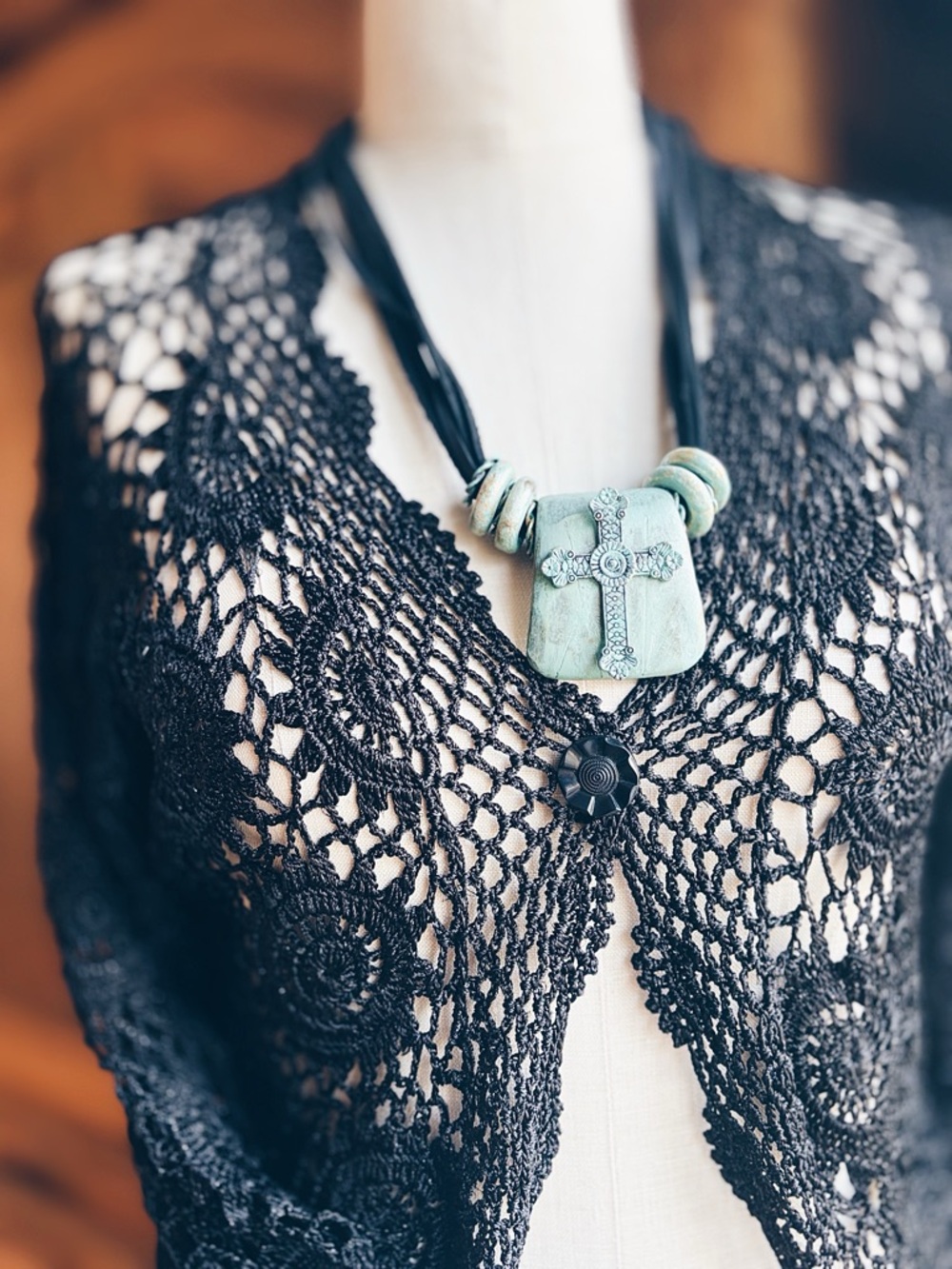 Reversible Vintage Joseph A. Crochet Jacket | Hand-Selected Vintage Button  OOAK - Picture 6 of 14